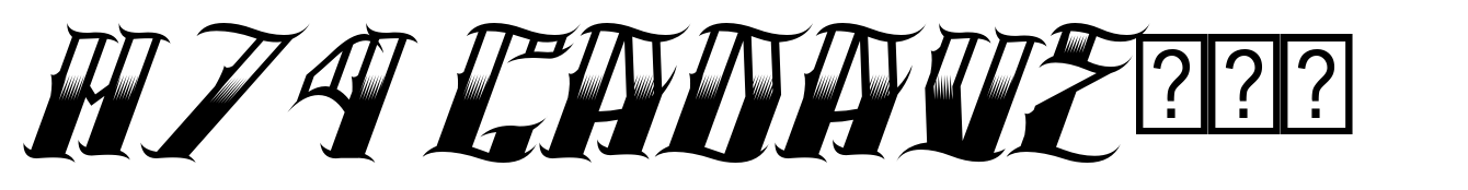 H74 Cadaver Ink Italic